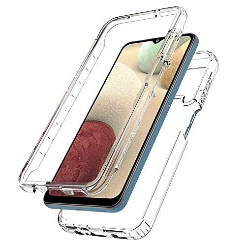 NWNK13 For Samsung Galaxy A12 5G Case Crystal Clear Slim Fit Front & Back 360° Case Built-in Screen Protector Full Body Silicone Gel Mobile Phone Cover for Samsung A12 5G (Clear) (Clear)