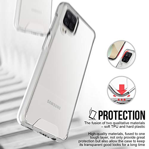 NWNK13 For Samsung Galaxy A12 5G Case Crystal Clear Slim Fit Front & Back 360° Case Built-in Screen Protector Full Body Silicone Gel Mobile Phone Cover for Samsung A12 5G (Clear) (Clear)