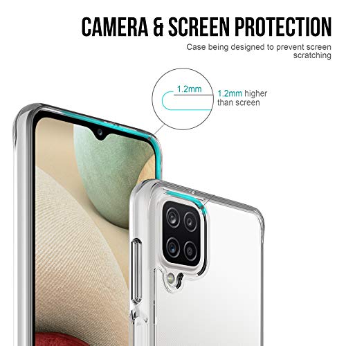 NWNK13 For Samsung Galaxy A12 5G Case Crystal Clear Slim Fit Front & Back 360° Case Built-in Screen Protector Full Body Silicone Gel Mobile Phone Cover for Samsung A12 5G (Clear) (Clear)