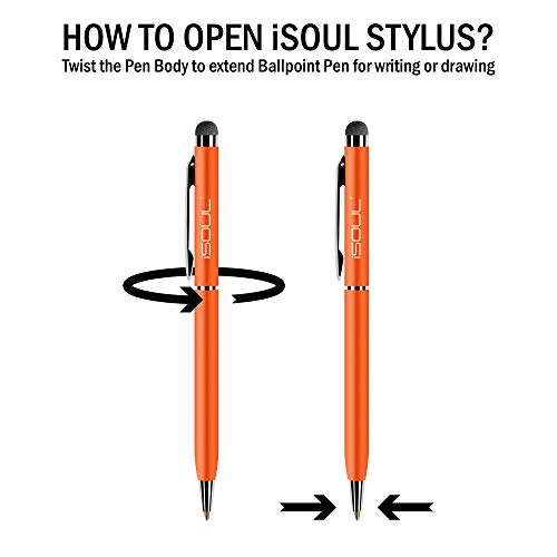 Stylus Pen, iSOUL Stylus Touch Pen, Pack of 10, Stylus Pens for Touch Screens, Stylus for Apple iPad, iPhone, Samsung Galaxy, Oneplus, Pixel, Mobile Phones & Tablets (Rainbow)