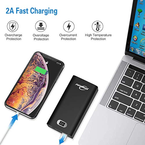Portable Charger 30000mAh High Capacity Power Banks External Backup Battery Pack 2 USB Ports Quick Charge LCD Display 3 Input Powerpack for iPhone Samsung iPad Huawei Mobile Phones Nintendo Switch