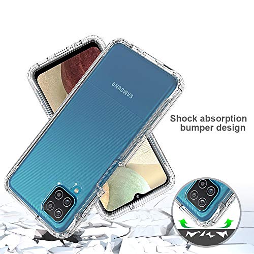 NWNK13 For Samsung Galaxy A12 5G Case Crystal Clear Slim Fit Front & Back 360° Case Built-in Screen Protector Full Body Silicone Gel Mobile Phone Cover for Samsung A12 5G (Clear) (Clear)