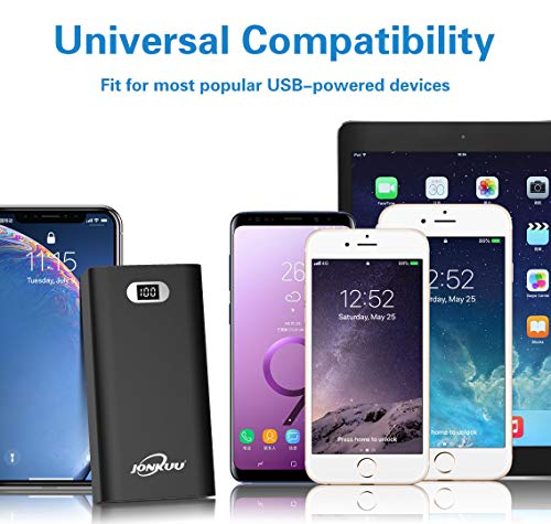 Portable Charger 30000mAh High Capacity Power Banks External Backup Battery Pack 2 USB Ports Quick Charge LCD Display 3 Input Powerpack for iPhone Samsung iPad Huawei Mobile Phones Nintendo Switch