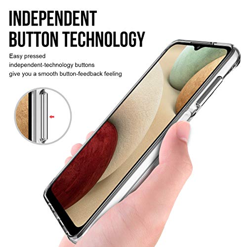 NWNK13 For Samsung Galaxy A12 5G Case Crystal Clear Slim Fit Front & Back 360° Case Built-in Screen Protector Full Body Silicone Gel Mobile Phone Cover for Samsung A12 5G (Clear) (Clear)