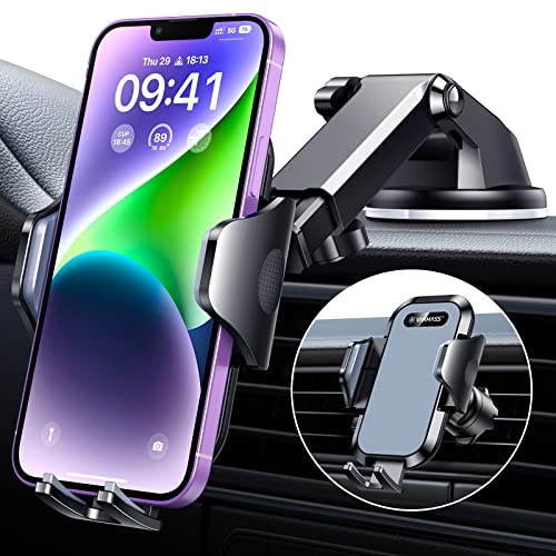 2023 VANMASS TOP Car Phone Holder Mount [Sturdiest Off-Road Class] Universal Suction Mobile Stand Automobile Cradle Accessories for Windscreen Dashboard Vent Van Dash iPhone 14 Pro Max 13 12 X Samsung