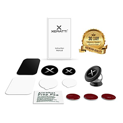 XERATTI Car Phone Holder | Premium Universal Magnetic Dashboard Mount for Phones & Tablets Apple iPhone 14, 13, 12, 11, XR XS X MAX, Samsung Galaxy S11 S10 S9 S8, Google Pixel, Smartphone Desk Holders