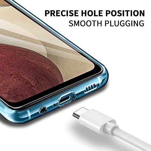 NWNK13 For Samsung Galaxy A12 5G Case Crystal Clear Slim Fit Front & Back 360° Case Built-in Screen Protector Full Body Silicone Gel Mobile Phone Cover for Samsung A12 5G (Clear) (Clear)