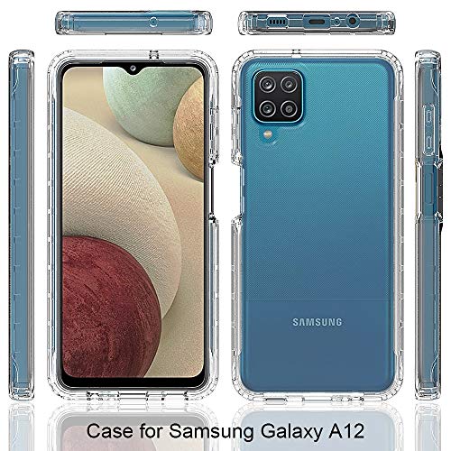 NWNK13 For Samsung Galaxy A12 5G Case Crystal Clear Slim Fit Front & Back 360° Case Built-in Screen Protector Full Body Silicone Gel Mobile Phone Cover for Samsung A12 5G (Clear) (Clear)
