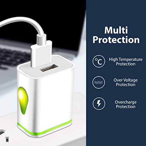 Pipestation® EU 2 Pin to USB Plug Travel Adapter Charger | Euro Wall Adaptor with 2 USB Ports | European Universal Power Charging compatible with iPhone Samsung Smartphones Tablet Shaver Toothbrush