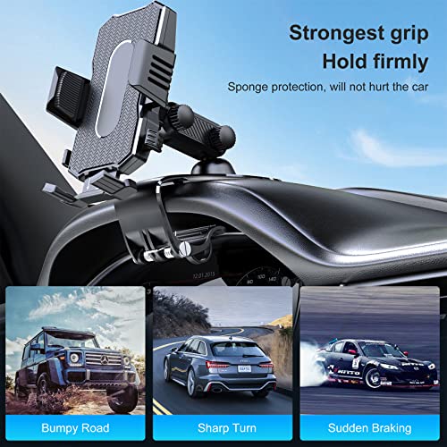 [2023 Newest] Car Phone Holder Dashboard with 3M Velcro, Universal Air Vent 360° Rotation Car Phone Mount, for iPhone, Samsung, Huawei, Xiaomi, Blackberry, OPPO and all other 4.7''-7'' Mobile Phone