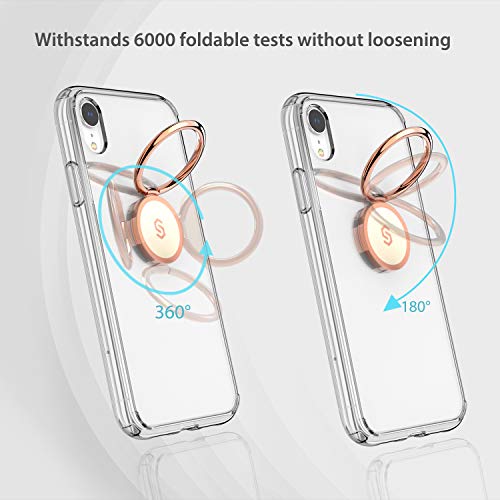 Syncwire Cell Phone Ring Holder Stand, 360 Degree Rotation Finger Ring Kickstand with Polished Metal Phone Grip for Magnetic Car Mount Compatible with iPhone, Samsung, LG, Pixel - Rose Gold