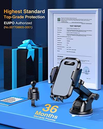 2023 VANMASS TOP Car Phone Holder Mount [Sturdiest Off-Road Class] Universal Suction Mobile Stand Automobile Cradle Accessories for Windscreen Dashboard Vent Van Dash iPhone 14 Pro Max 13 12 X Samsung