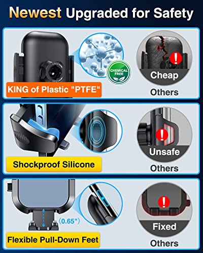 2023 VANMASS TOP Car Phone Holder Mount [Sturdiest Off-Road Class] Universal Suction Mobile Stand Automobile Cradle Accessories for Windscreen Dashboard Vent Van Dash iPhone 14 Pro Max 13 12 X Samsung