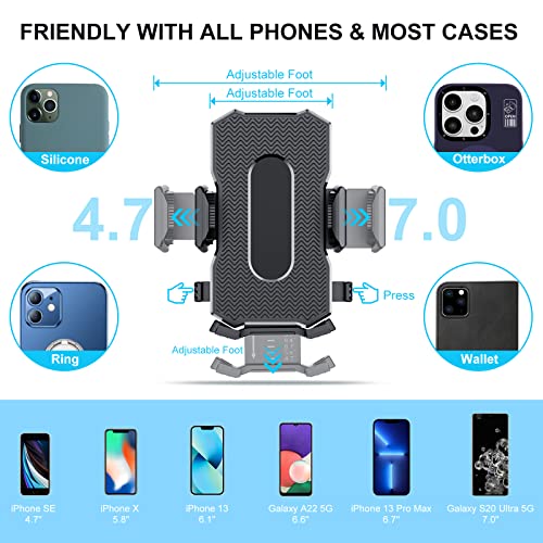 [2023 Newest] Car Phone Holder Dashboard with 3M Velcro, Universal Air Vent 360° Rotation Car Phone Mount, for iPhone, Samsung, Huawei, Xiaomi, Blackberry, OPPO and all other 4.7''-7'' Mobile Phone