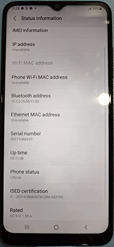 Samsung Galaxy A03s Android Smartphone, 6.5-inch Infinity-V HD+ Display, 3GB RAM and 32GB of expandable internal memory, 5,000 mAh battery, Black [UK Version] (Renewed)