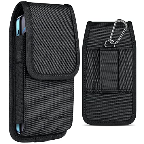 ykooe Cell Phone Pouch Nylon Holster Case with Belt Clip Cover for iPhone 12 11 14 13 Pro Max XR X 8 7 6 Plus/Huawei/Samsung/Moto/LG