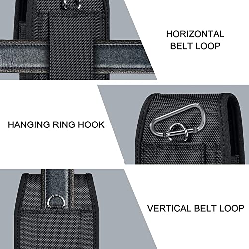 ykooe Cell Phone Pouch Nylon Holster Case with Belt Clip Cover for iPhone 12 11 14 13 Pro Max XR X 8 7 6 Plus/Huawei/Samsung/Moto/LG