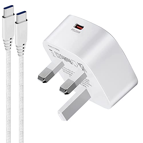 25W Super Fast Charger Plug and USB C Cable for Samsung Galaxy S23/S23 Plus/S23 Ultra/S22 S22+ S22 Ultra/S21 S21+/S21 Ultra/S21 FE/S20 S20+/S20 Ultra,Note 10/20,A34 5G A24,Mobile Phone Mains Adapter