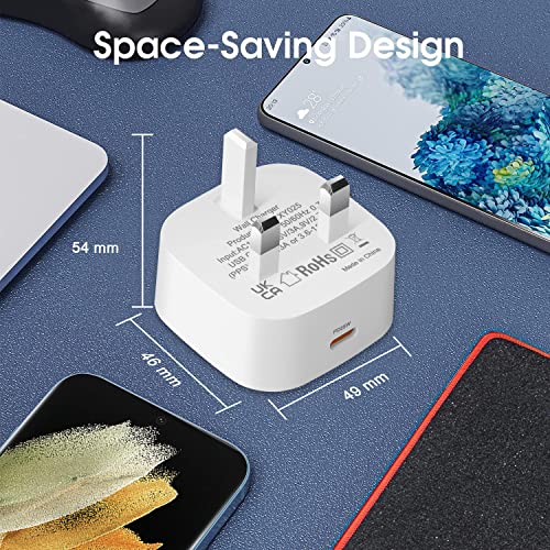 25W Super Fast Charger Plug and USB C Cable for Samsung Galaxy S23/S23 Plus/S23 Ultra/S22 S22+ S22 Ultra/S21 S21+/S21 Ultra/S21 FE/S20 S20+/S20 Ultra,Note 10/20,A34 5G A24,Mobile Phone Mains Adapter