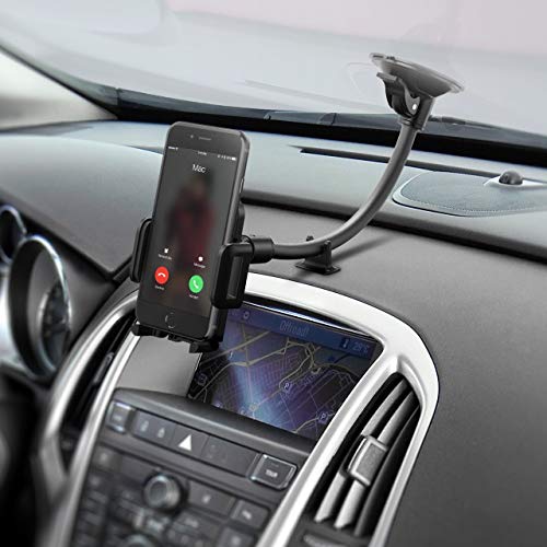 pjp electronics Windscreen Mobile Phone Holder for car with Long Arm for iPhone, Samsung Galaxy