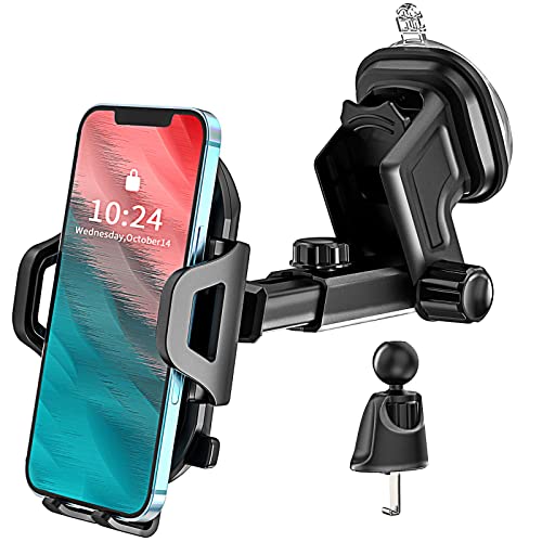 Car Phone Mount,3 in 1 Super Stable for Car Dashboard/Windscreen/Air Vent,Car Phone Holder for Samsung Galaxy A53 A52 A52S A72 A32 A13 A03S A02S A34 A22 A51 A71,M32 M51,S10 S9,Huawei P30 P40 Lite Pro