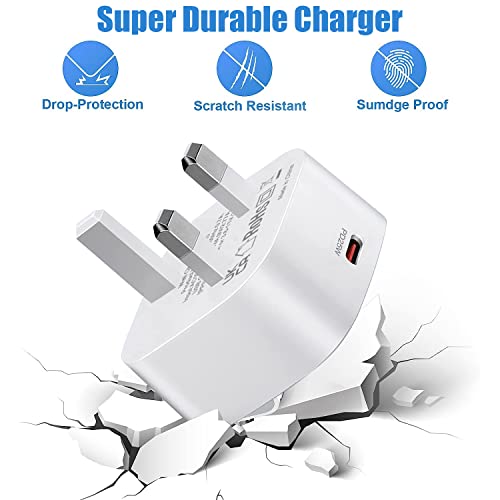 25W Super Fast Charger Plug and USB C Cable for Samsung Galaxy S23/S23 Plus/S23 Ultra/S22 S22+ S22 Ultra/S21 S21+/S21 Ultra/S21 FE/S20 S20+/S20 Ultra,Note 10/20,A34 5G A24,Mobile Phone Mains Adapter