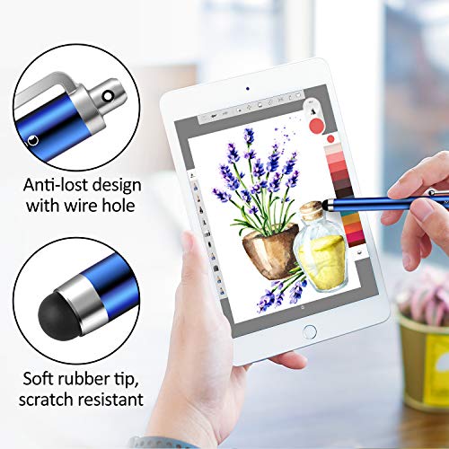 Mixoo Capacitive Stylus Pens, 10Pcs Universal Touch Screen Pen for All Mobile Phones, Apple iPad, iPad Pro, iPad Air, iPad Mini, Samsung Galaxy, iPhone and Tablet
