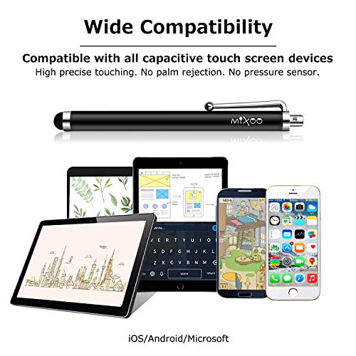 Mixoo Capacitive Stylus Pens, 10Pcs Universal Touch Screen Pen for All Mobile Phones, Apple iPad, iPad Pro, iPad Air, iPad Mini, Samsung Galaxy, iPhone and Tablet