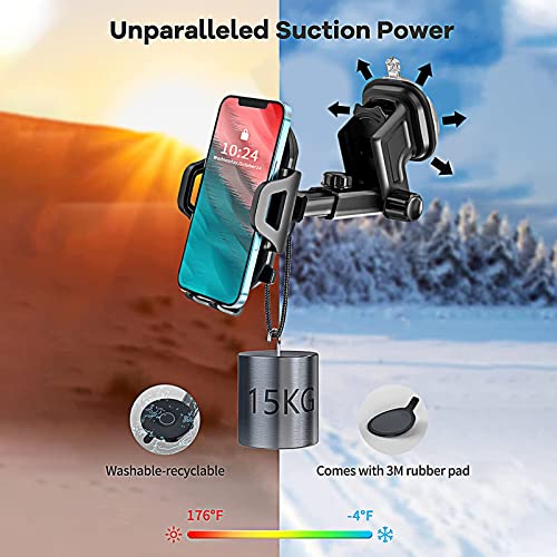 Car Phone Mount,3 in 1 Super Stable for Car Dashboard/Windscreen/Air Vent,Car Phone Holder for Samsung Galaxy A53 A52 A52S A72 A32 A13 A03S A02S A34 A22 A51 A71,M32 M51,S10 S9,Huawei P30 P40 Lite Pro