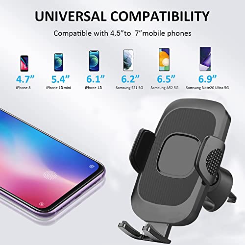 Car Phone Mount,Mobile Phone Holder for Car Cradles with Hook Clip Air Vent Compatible with Samsung Galaxy S22 S21 S20 S23 Plus Ultra FE A53 A23 A33 A13 5G,A52 A52S A71 A72 A32 A42 A22 A14 A54 A04S