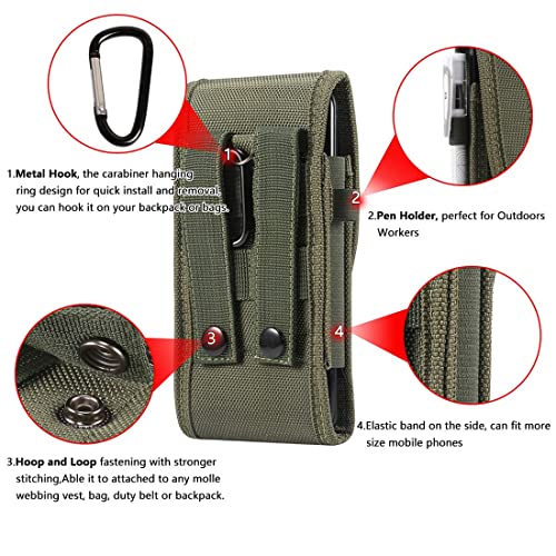 Mobile Phone Belt Pouch Holster Cover Case for Samsung S21+ 5G,S21 Ultra 5G,S20 FE,Note 20,M51,A42 5G,Waist Pack for Outdoor, for Huawei Mate 20 X/Honor 8X