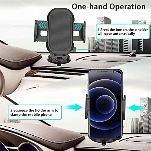 Car Phone Mount,3 in 1 Super Stable for Car Dashboard/Windscreen/Air Vent,Car Phone Holder for Samsung Galaxy A53 A52 A52S A72 A32 A13 A03S A02S A34 A22 A51 A71,M32 M51,S10 S9,Huawei P30 P40 Lite Pro