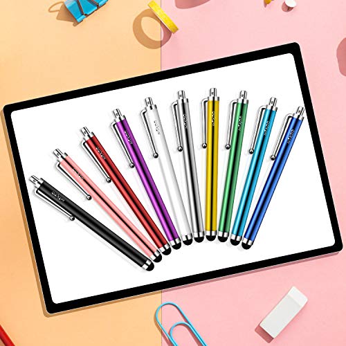 Mixoo Capacitive Stylus Pens, 10Pcs Universal Touch Screen Pen for All Mobile Phones, Apple iPad, iPad Pro, iPad Air, iPad Mini, Samsung Galaxy, iPhone and Tablet