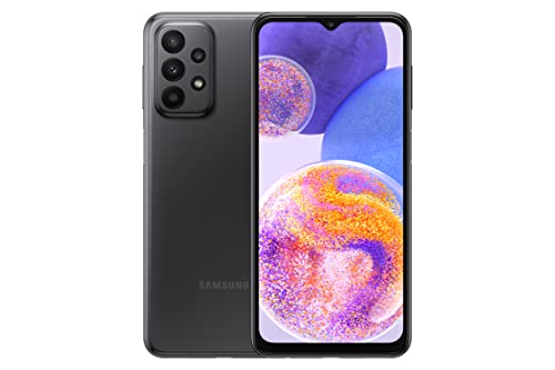 Samsung Galaxy A23 Mobile Phone SIM Free Android Smartphone 6.4 Inch Infinity-V Display, 4GB RAM, 64GB Storage, 5,000 mAh Battery, Black, Android 12 [UK Version], 3 Year Warranty