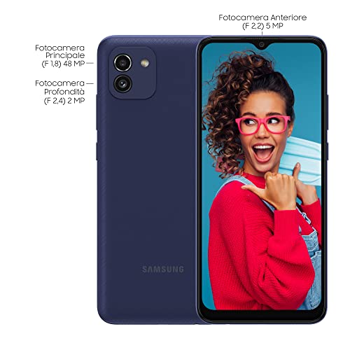 Samsung Galaxy A03 - Smartphone 64GB, 4GB RAM, Dual Sim, Blue