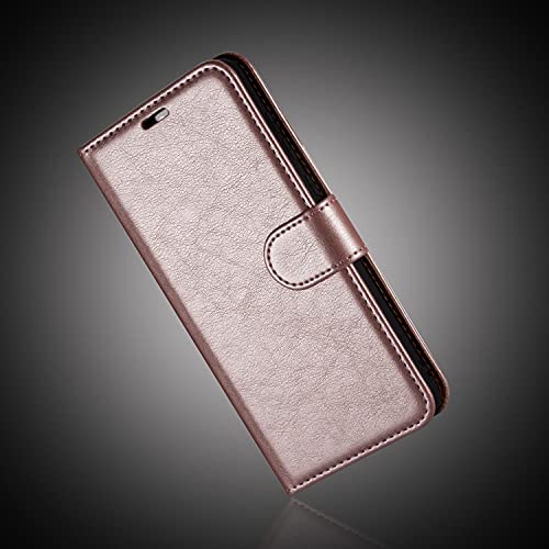 Case Collection for Samsung Galaxy A13 Phone - Premium Leather Folio Flip Cover | Magnetic Closure | Kickstand | Money and Card Holder Wallet | Compatible with Samsung A13 Case Rose Gold