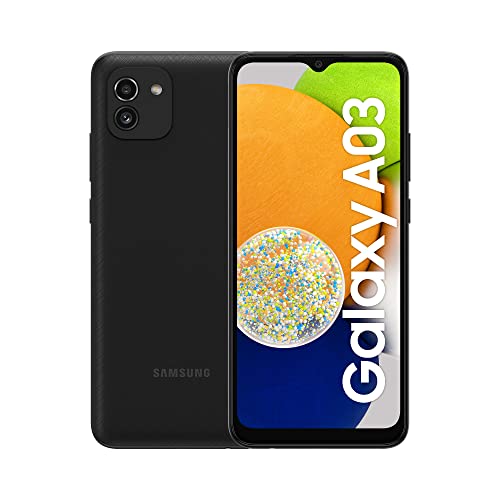 Samsung Galaxy A03 Android Smartphone, 6.5-Inch Infinity-V HD + Display, 4 GB of RAM and 64 GB of Expandable Internal Memory, 5,000 mAh Battery, Black