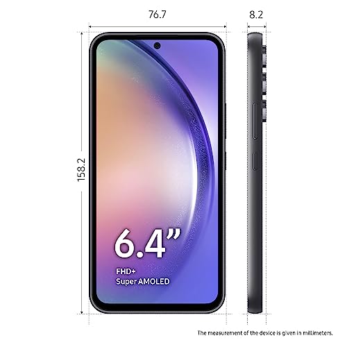 Samsung Galaxy A54 5G Mobile Phone 6.4 Inch Super AMOLED FHD+ screen 128GB Awesome Graphite 3Y Extended Manufacturer Warranty