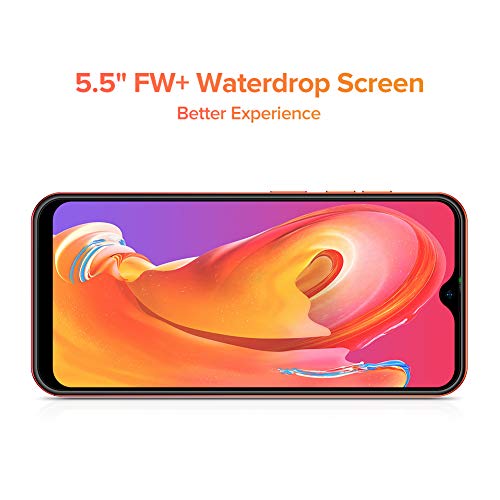 Ulefone Mobile Phones SIM Free Unlocked, Note 8 Smartphone, Three Card Slots, 5.5 inch Screen, 2GB RAM 16GB ROM, Android 10 GO, Dual Camera, Basic Phone, Face ID, GPS, Bluetooth, Amber Sunrise