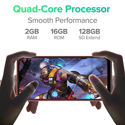 Ulefone Mobile Phones SIM Free Unlocked, Note 8 Smartphone, Three Card Slots, 5.5 inch Screen, 2GB RAM 16GB ROM, Android 10 GO, Dual Camera, Basic Phone, Face ID, GPS, Bluetooth, Amber Sunrise