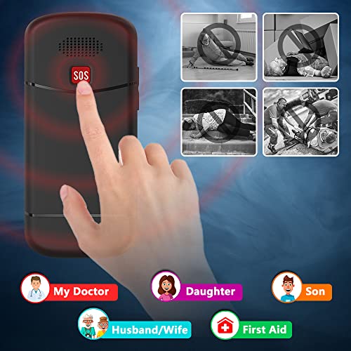 uleway GSM Big Button Mobile Phone for Elderly, Dual SIM Unlocked Senior Mobile Phone With SOS Button, Charging Dock, Torch, FM Radio, Bluetooth, Easy to Use Basic Cell Phone (Blue)