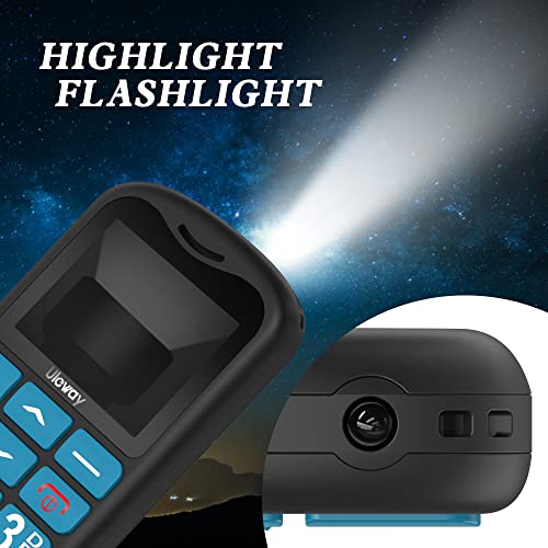 uleway GSM Big Button Mobile Phone for Elderly, Dual SIM Unlocked Senior Mobile Phone With SOS Button, Charging Dock, Torch, FM Radio, Bluetooth, Easy to Use Basic Cell Phone (Blue)