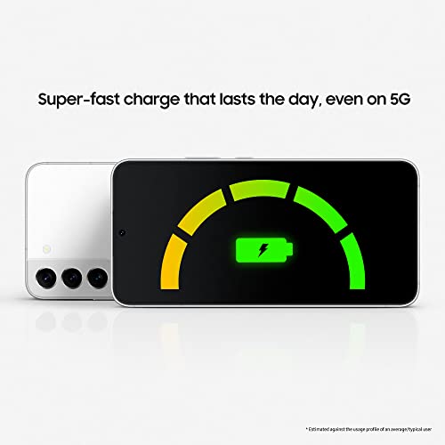 Samsung Galaxy S22 5G Mobile Phone 128GB SIM Free Android Smartphone Phantom White