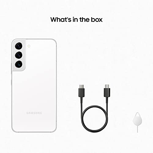 Samsung Galaxy S22 5G Mobile Phone 128GB SIM Free Android Smartphone Phantom White