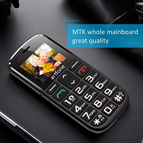 artfone CS182 Big Button Mobile Phone, Senior Unlocked Mobile Phone with Dock and 1400mAh Battery.