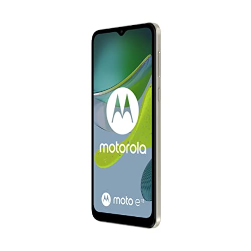Motorolo moto (e13, 6.5 Inch HD+ display, AI-powered Camera System, Dolby Atmos, 5000 mAh Battery, 2/64 GB, Dual SIM), Creamy White