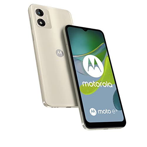 Motorolo moto (e13, 6.5 Inch HD+ display, AI-powered Camera System, Dolby Atmos, 5000 mAh Battery, 2/64 GB, Dual SIM), Creamy White