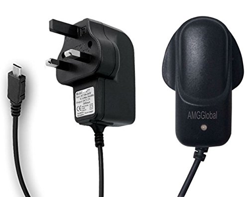 AMGGLOBAL®Fast Universal Charger Micro USB 5V 2000mA / 2A Mains Power Wall Supply for Raspberry Pi 2 3 / Android Tablet PC / Android Mobile Phones / Rhyme Radar Explorer Incredible S/Samsung Galaxy S2 S3 S4 S5 S6 S6 EDGE S6 EDGE PLUS Note 3 2 Tab 3 /Sony Ericsson HTC Mobile Phone Range - One S V X Desire C HD S V X Z Sensation XE XL Wildfire S/ Nokia Lunia 520 1020 920 Moto G Google Nexus 5 7 10
