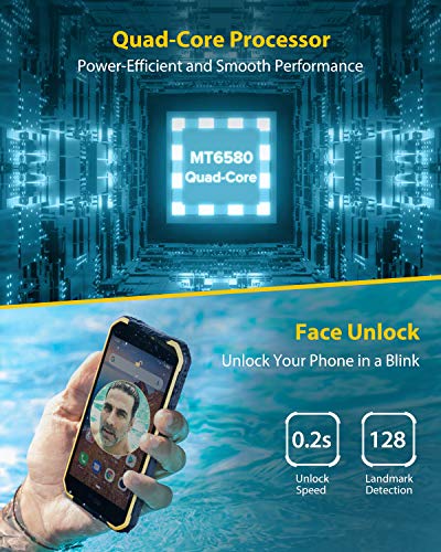 Ulefone Armor X6 Rugged Smartphone, SIM Free Rugged Phone Unlocked, IP68/69K Waterproof Outdoor Tough Phone, 2GB 16GB, Android Mobile Phone, 5.0 inch Screen, UK Version, 2 Year Warrenty, Orange