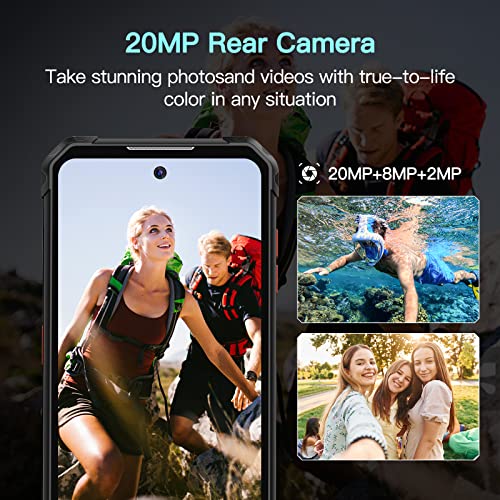 IIIF150 B1 Rugged Smartphone 10000mAh, 12GB + 64GB/1TB Mobile Phones with 6.5" FHD+ Rugged Phone Android 12, 20MP Camera, 4G Dual SIM Unlocked, IP68/69K Waterproof Phone, OTG/NFC/GPS